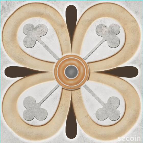 ENCAUSTIC POTTERY TILE GP 2580